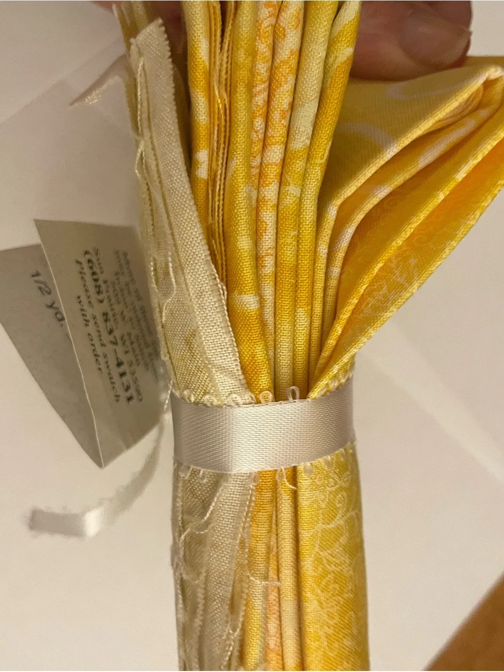 Pretty Pack from Yellow Cotton Fabric Bundle